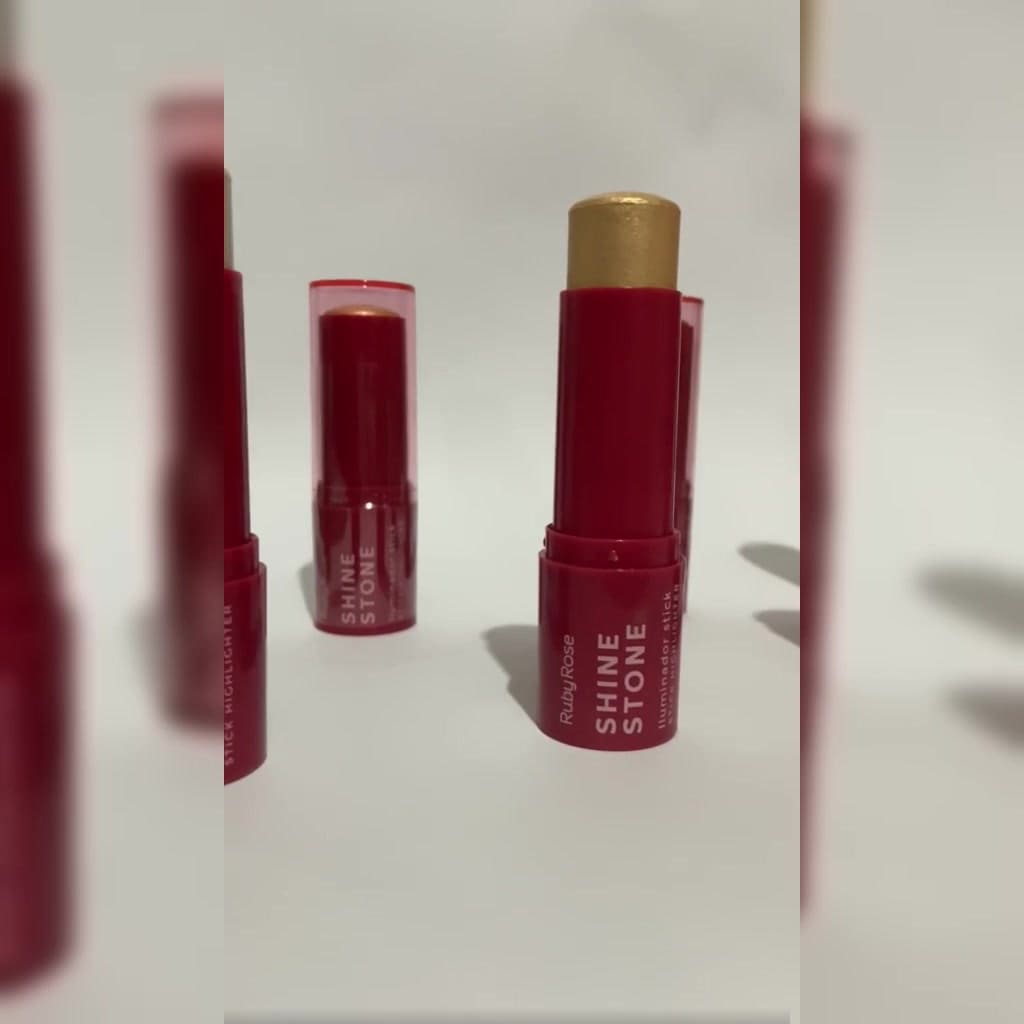 Iluminador Stick Ruby Rose Shine Stone Efeito Glow Brilho Intenso Alta Pigmentação